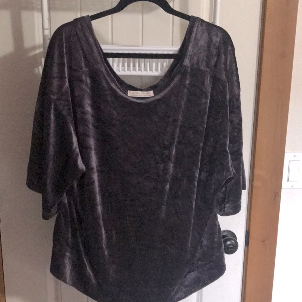 We the Free top velvet loose fitting sexy comfortable off the shoulder